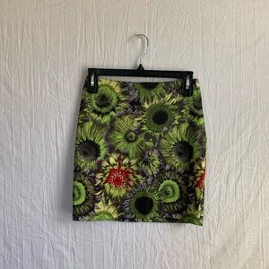 Trippy Floral Mini Pencil Skirt Womens Size S